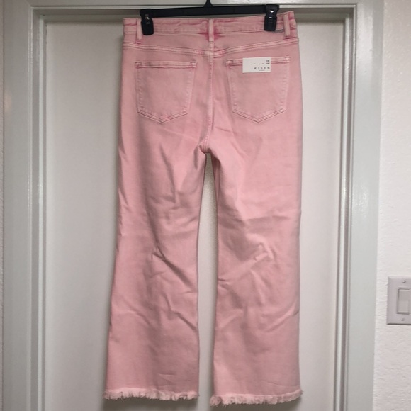 NWT Risen Acid Pink High Rise Knee Distressed Straight Pants 15/32 - Picture 9 of 9